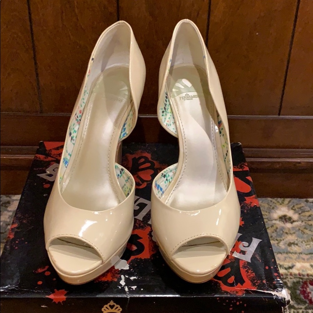 Fergalicious Platform Peep Toe Platform Shoes - image 1